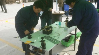 易诺view7光纤熔接机亮相安徽传输线路维护局技能竞赛